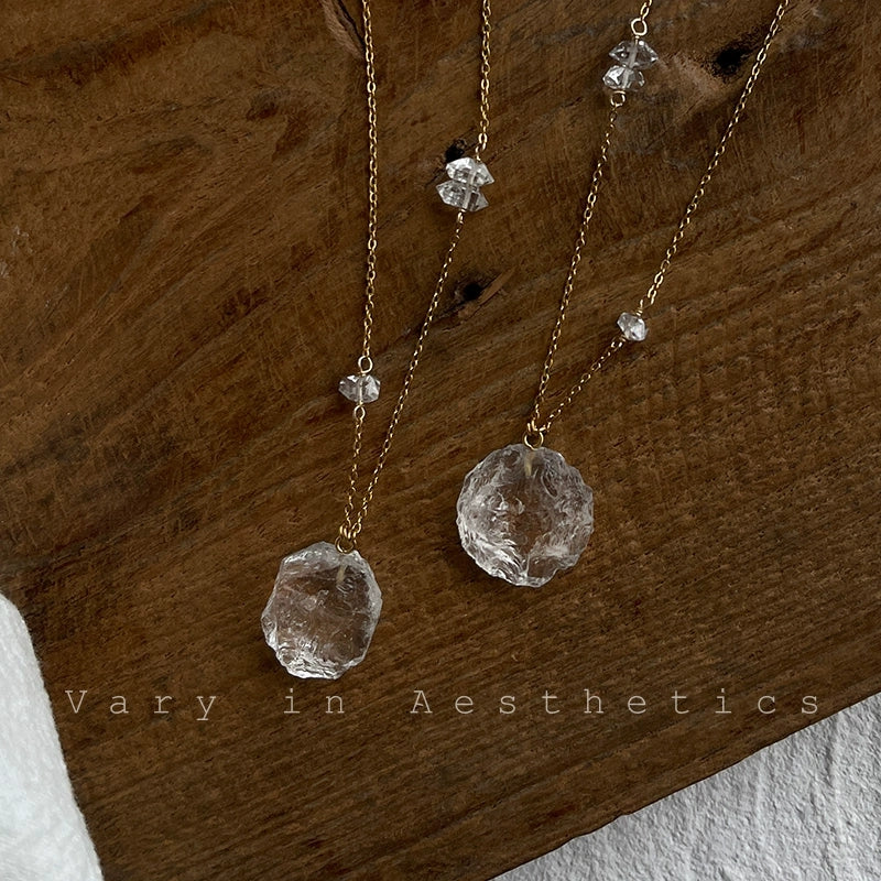 Crystal Stainless Steel Pendant Necklace 22“